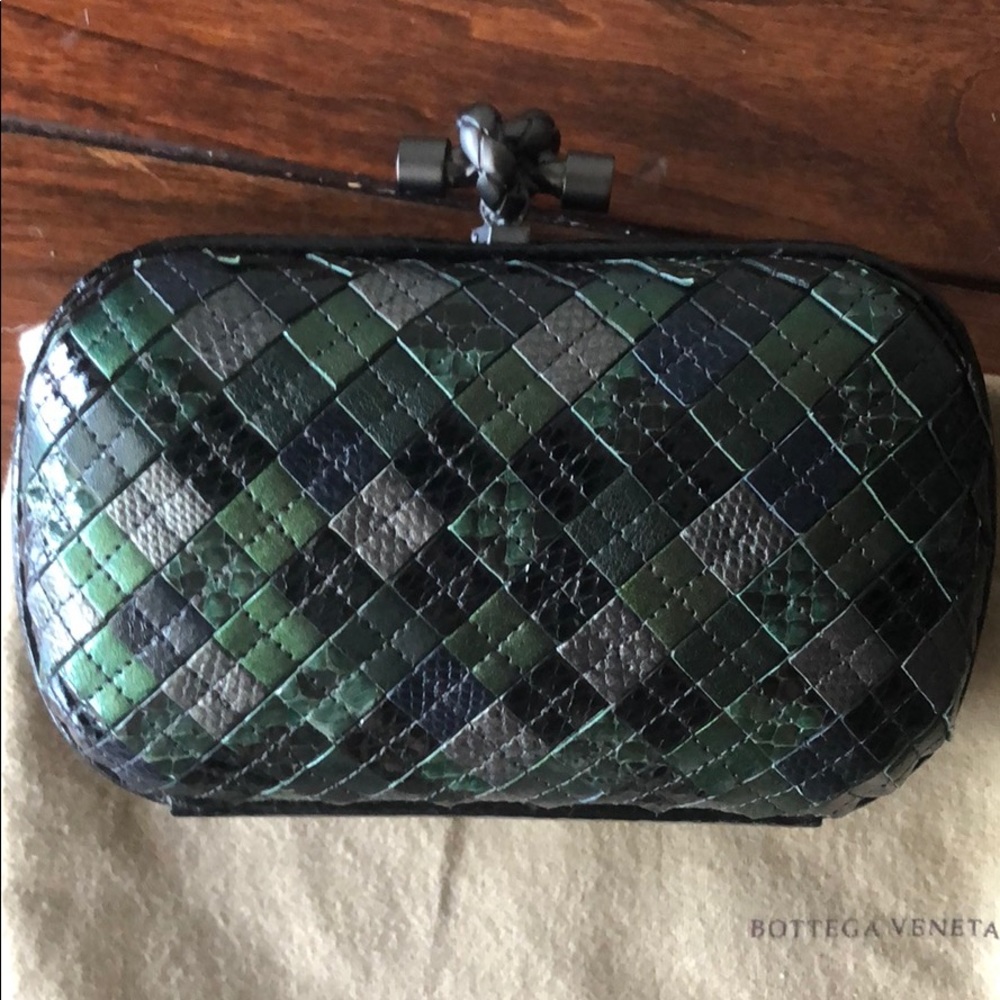 Bottega Veneta Python Patchwork Knot Clutch - image 2